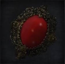 Red Jeweled Brooch